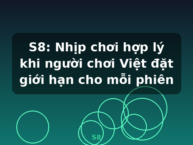 S8: Nhịp chơi hợp lý khi người chơi Việt đặt giới hạn cho mỗi phiên - S8 S8: Nhịp chơi hợp lý khi người chơi Việt đặt giới hạn cho mỗi phiên - S8